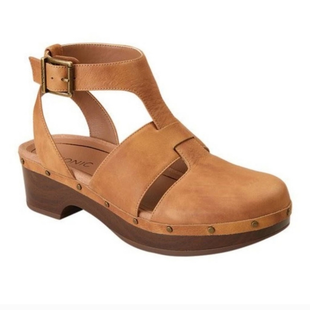 Vionic Faye Low Heeled Clogs Size 8